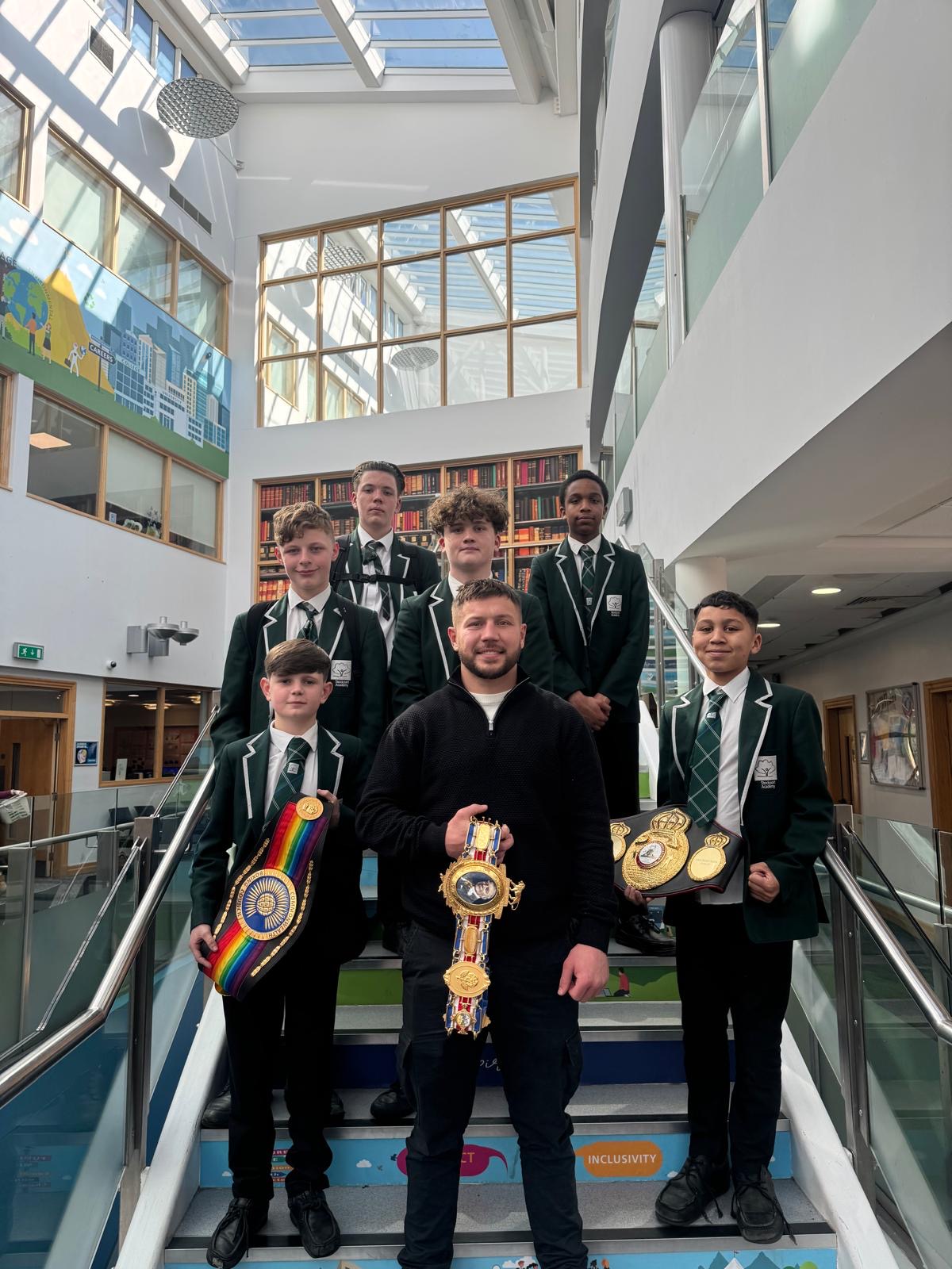 Champion Boxer Conah Walker Inspires Students At Stockport Academy
