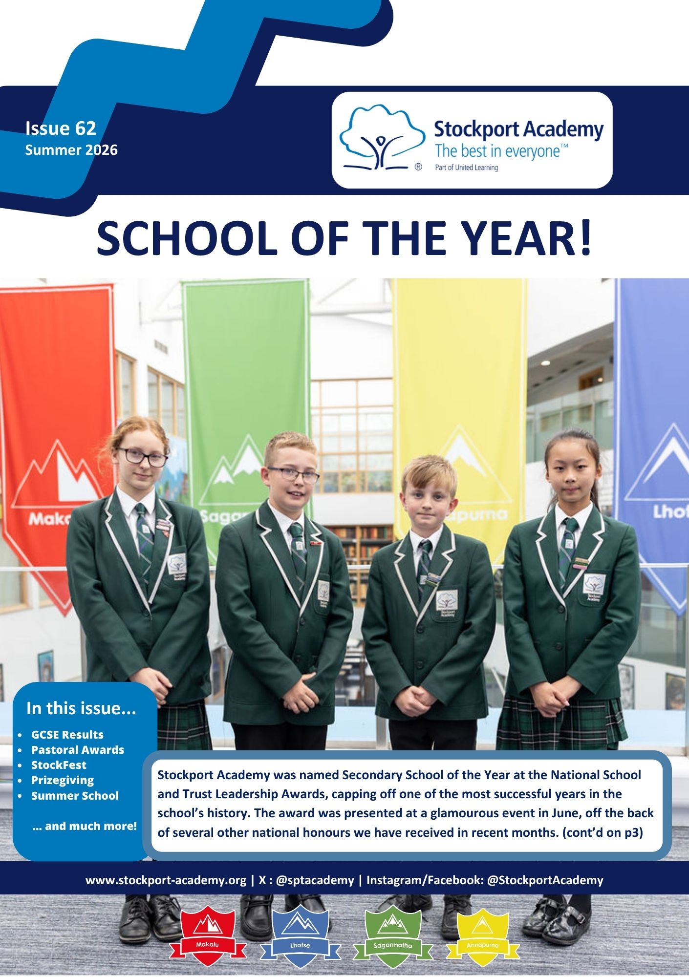 Stockport Academy Newsletter - Summer 2026